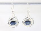 Bewerkte zilveren oorbellen met lapis lazuli afbeelding 3
