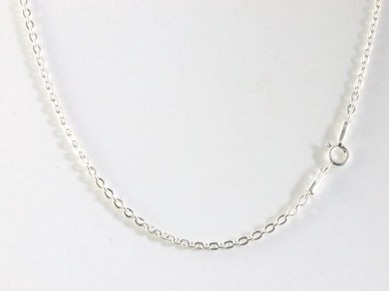 Grote druppelvormige zilveren hanger met Afrikaanse rode bloedsteen aan ketting afbeelding 5