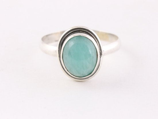 Fijne zilveren ring met amazoniet afbeelding 4