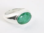 Zilveren ring met smaragd afbeelding 1