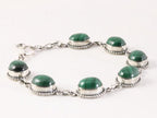 Bewerkte zilveren armband met malachiet afbeelding 2