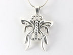 Zilveren vlinder hanger aan ketting afbeelding 4