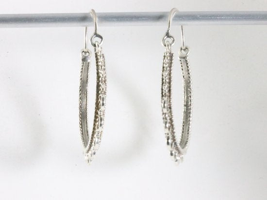 Traditionele bewerkte zilveren oorringen afbeelding 2