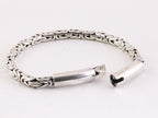 Zilveren armband met koningsschakels en kliksluiting afbeelding 4