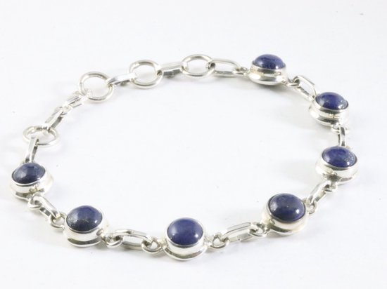 Zilveren armband met lapis lazuli afbeelding 2