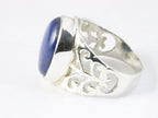 Opengewerkte zilveren ring met lapis lazuli afbeelding 2