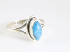 Fijne zilveren ring met blauwe apatiet afbeelding 1