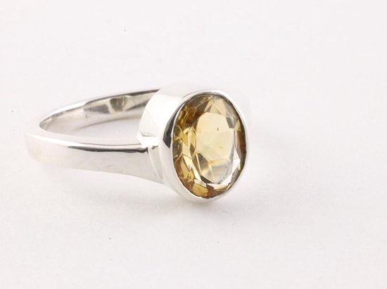 Zilveren ring met citrien afbeelding 1