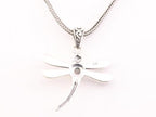 Zilveren libelle hanger met welo opaal aan vossenstaart ketting afbeelding 3
