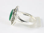 Zilveren ring met jade en marcasiet afbeelding 2