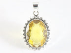 Bewerkte zilveren hanger met citrien afbeelding 4