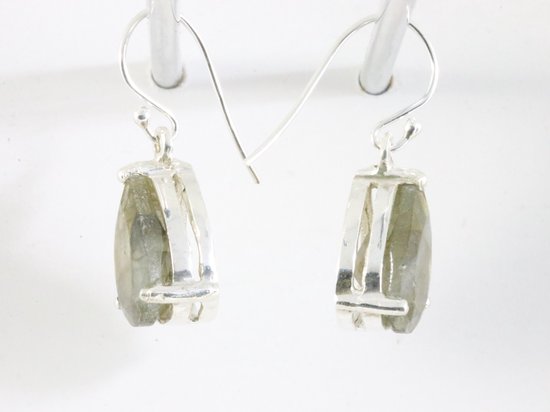 Zilveren oorbellen met labradoriet afbeelding 2