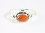 Fijne bewerkte zilveren ring met carneool afbeelding 4