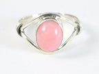 Opengewerkte zilveren ring met roze opaal afbeelding 4