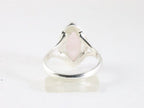 Hoogglans zilveren ring met rozenkwarts afbeelding 3