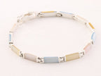 Zilveren armband met veelkleurige schelp afbeelding 3