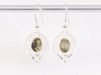 Bewerkte ovale zilveren oorbellen met labradoriet afbeelding 3