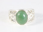 Opengewerkte zilveren ring met groene aventurijn afbeelding 4