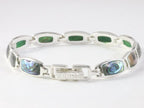Hoogglans zilveren armband met abalone schelp afbeelding 3