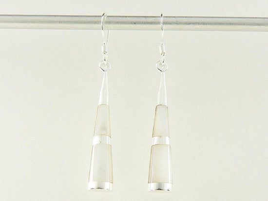 Zilveren oorbellen met parelmoer afbeelding 6