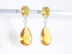 Zilveren oorstekers met citrien afbeelding 2