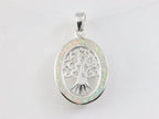 Zilveren levensboom hanger met welo opaal afbeelding 4