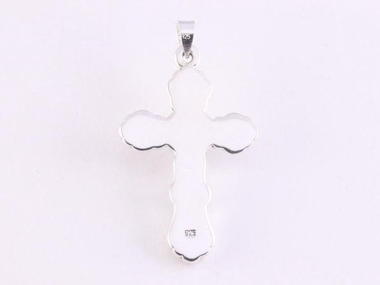 Fijn bewerkte zilveren kruishanger afbeelding 3