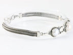 Bewerkte zilveren armband met zoetwater parels afbeelding 2