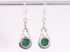 Zilveren oorbellen met jade afbeelding 3