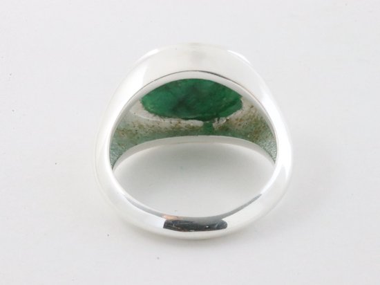 Zilveren ring met smaragd afbeelding 3