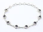 Fijne zilveren armband met amethist afbeelding 1