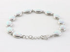 Hoogglans zilveren armband met welo opaal afbeelding 3
