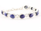 Zware zilveren armband met lapis lazuli afbeelding 2