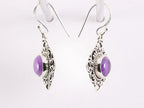 Bewerkte zilveren oorbellen met amethist afbeelding 2
