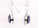 Opengewerkte zilveren oorbellen met sodaliet afbeelding 2