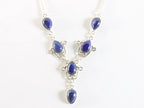 Zilveren ketting met lapis lazuli afbeelding 3