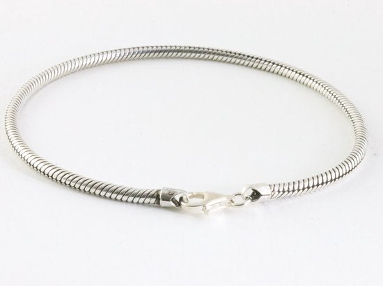 Zilveren snake armband 3 mm. afbeelding 3