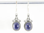 Bewerkte zilveren oorbellen met lapis lazuli afbeelding 3