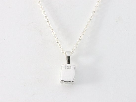 Fijne zilveren hanger met welo opaal aan ketting afbeelding 3