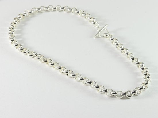 Zilveren ketting met jasseronschakels afbeelding 3