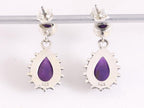 Bewerkte zilveren oorstekers met amethist afbeelding 3