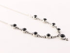 Bewerkte zilveren ketting met onyx afbeelding 2