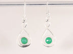 Opengewerkte zilveren oorbellen met groene onyx afbeelding 3