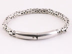 Zilveren armband met koningsschakels en kliksluiting afbeelding 1