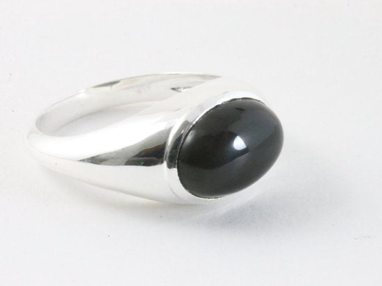 Zilveren ring met onyx afbeelding 1