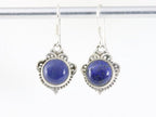 Fijne bewerkte zilveren oorbellen met lapis lazuli afbeelding 4