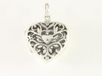 Opengewerkt hartvormig zilveren medaillon afbeelding 1