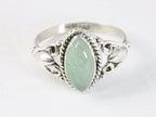 Fijne bewerkte zilveren ring met groene aventurijn afbeelding 4