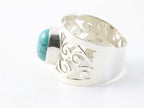 Opengewerkte zilveren ring met turkoois afbeelding 2