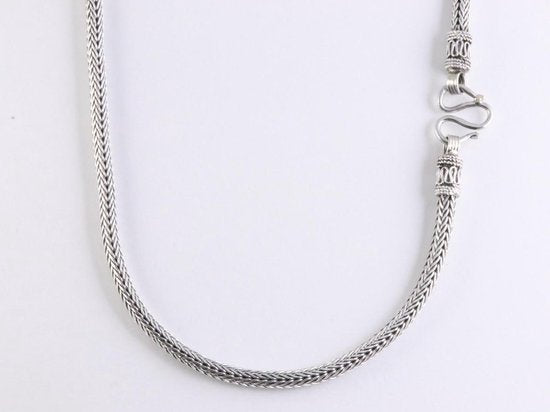 Traditionele zware zilveren snake ketting afbeelding 1